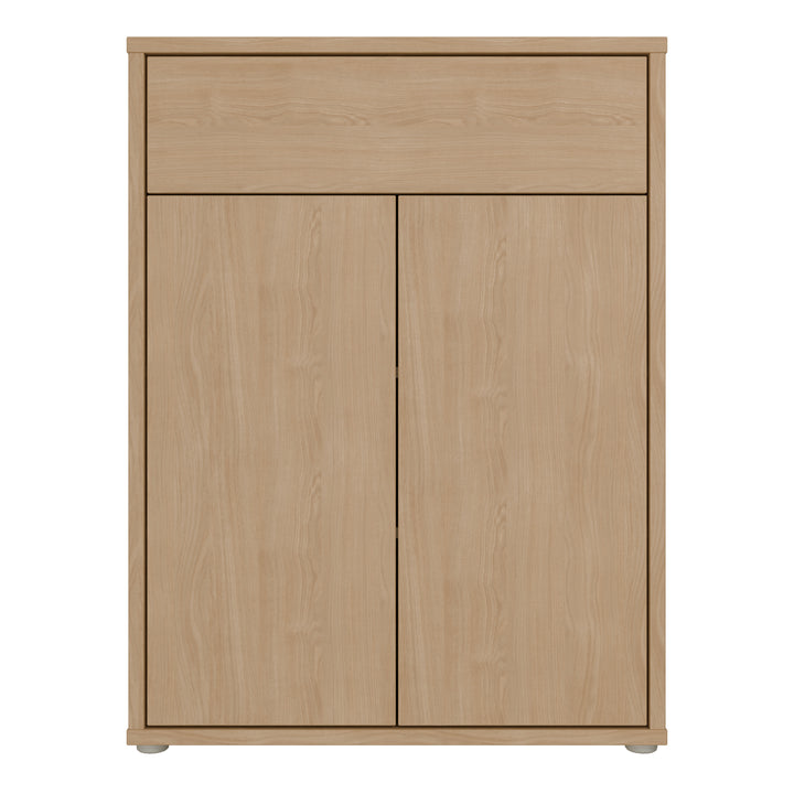 Alice Springs Shoe Cabinet with 2 Doors Push-to-Open &amp; 1 Drawer Push-to-Open in Elegancia Oak