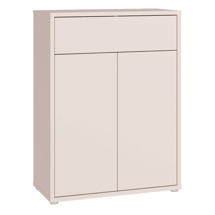 Alice Springs Compact Shoe Cabinet with 2 Doors Push-to-Open &amp; 1 Drawer Push-to-Open in Sand