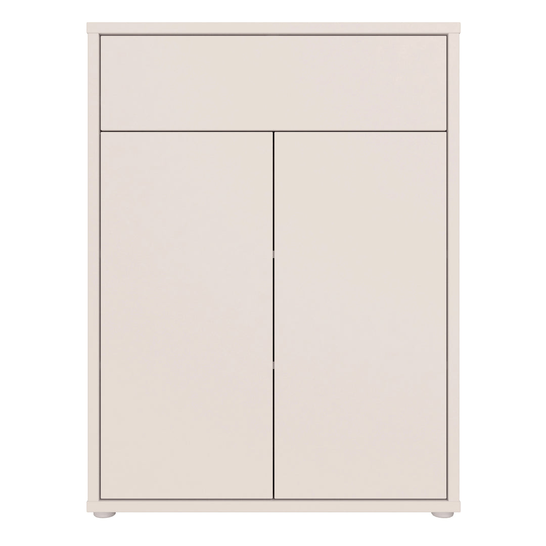 Alice Springs Compact Shoe Cabinet with 2 Doors Push-to-Open &amp; 1 Drawer Push-to-Open in Sand