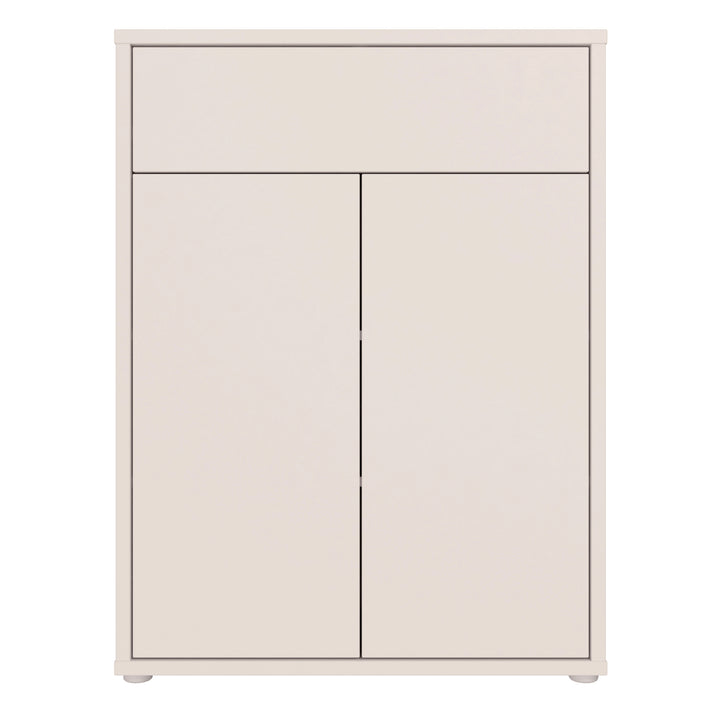 Alice Springs Compact Shoe Cabinet with 2 Doors Push-to-Open &amp; 1 Drawer Push-to-Open in Sand