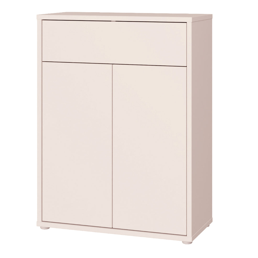 Alice Springs Compact Shoe Cabinet with 2 Doors Push-to-Open &amp; 1 Drawer Push-to-Open in Sand