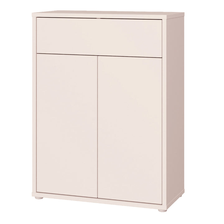 Alice Springs Compact Shoe Cabinet with 2 Doors Push-to-Open &amp; 1 Drawer Push-to-Open in Sand