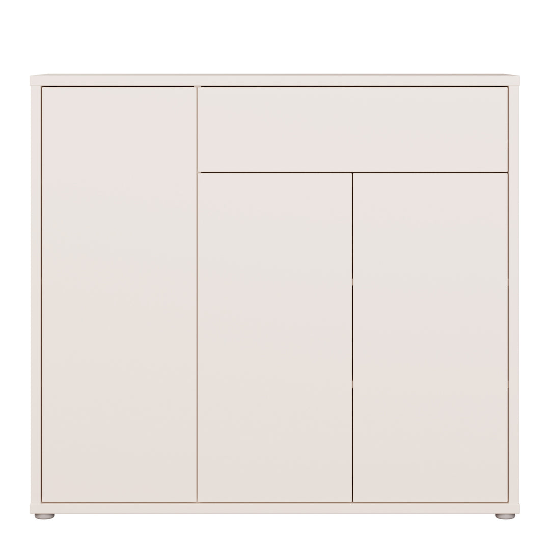 Alice Springs Shoe Cabinet with 3 Doors Push-to-Open &amp; 1 Drawer Push-to-Open in Sand