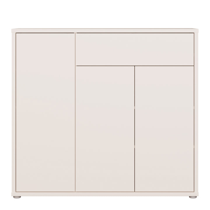 Alice Springs Shoe Cabinet with 3 Doors Push-to-Open &amp; 1 Drawer Push-to-Open in Sand