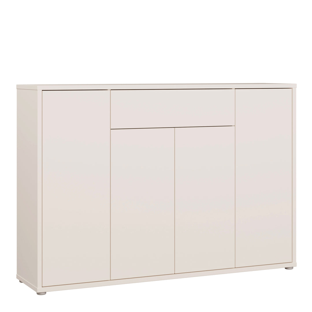 Alice Springs Shoe Cabinet with 4 Doors Push-to-Open &amp; 1 Drawer Push-to-Open in Sand