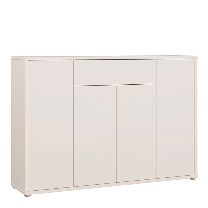 Alice Springs Shoe Cabinet with 4 Doors Push-to-Open &amp; 1 Drawer Push-to-Open in Sand