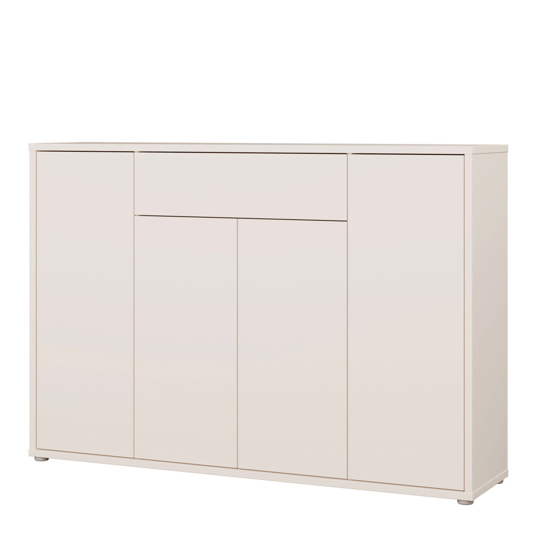 Alice Springs Shoe Cabinet with 4 Doors Push-to-Open &amp; 1 Drawer Push-to-Open in Sand