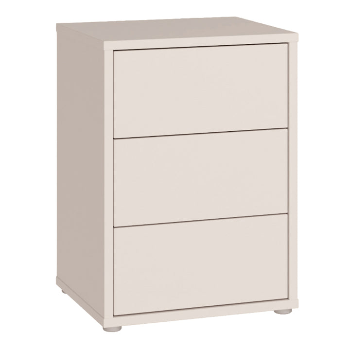 Alice Springs Bedside Cabinet with 3 Drawers Push-to-Open in Sand