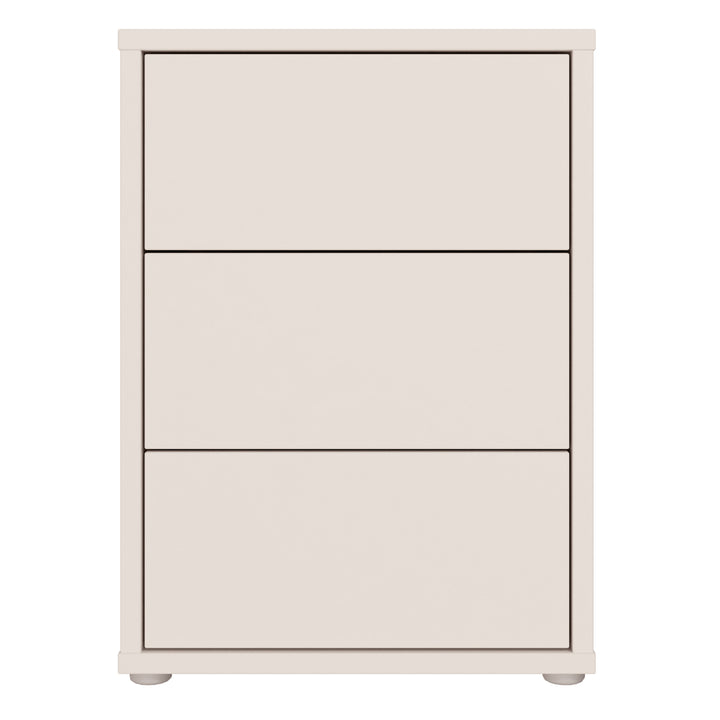 Alice Springs Bedside Cabinet with 3 Drawers Push-to-Open in Sand