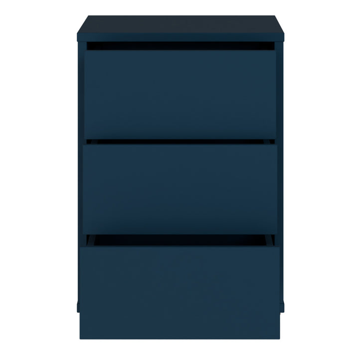 Alice Springs Bedside Cabinet with 3 Drawers Push-to-Open in Night Blue