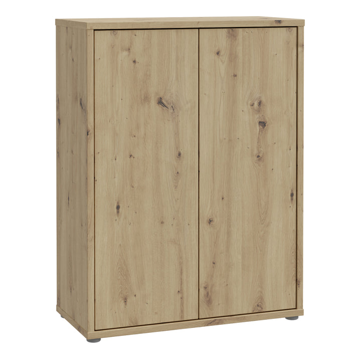 Alice Springs Shoe Cabinet with 2 Doors Push-to-Open in Artisan Oak