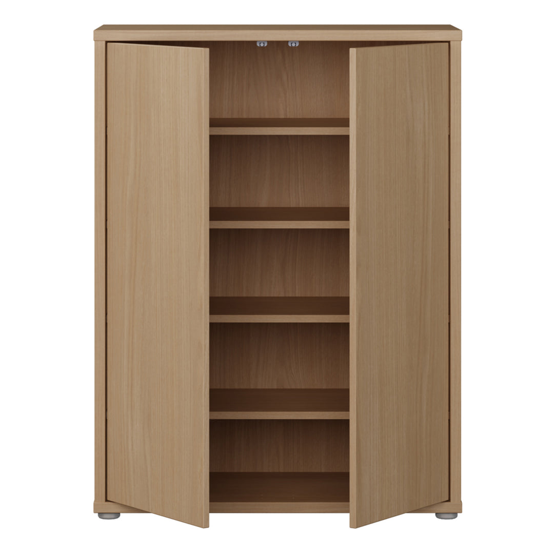 Alice Springs Shoe Cabinet with 2 Doors Push-to-Open in Elegancia Oak