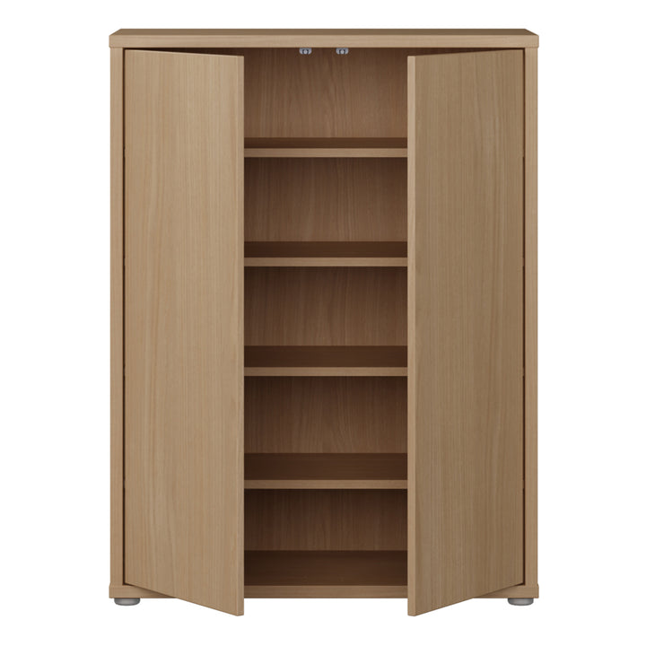 Alice Springs Shoe Cabinet with 2 Doors Push-to-Open in Elegancia Oak