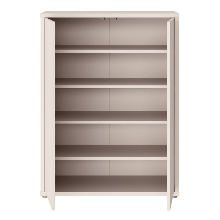Alice Springs Shoe Cabinet with 2 Doors Push-to-Open in Sand