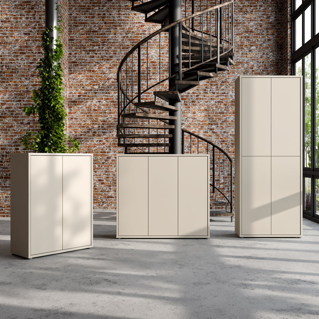 Alice Springs Shoe Cabinet with 2 Doors Push-to-Open in Sand