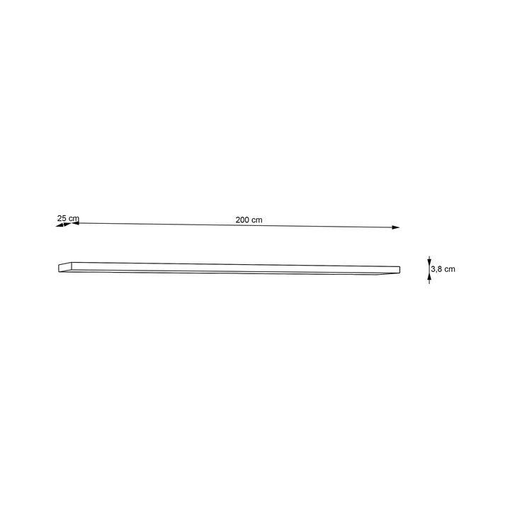 Corona 200cm Wall Shelf in Artisan Oak - TidySpaces
