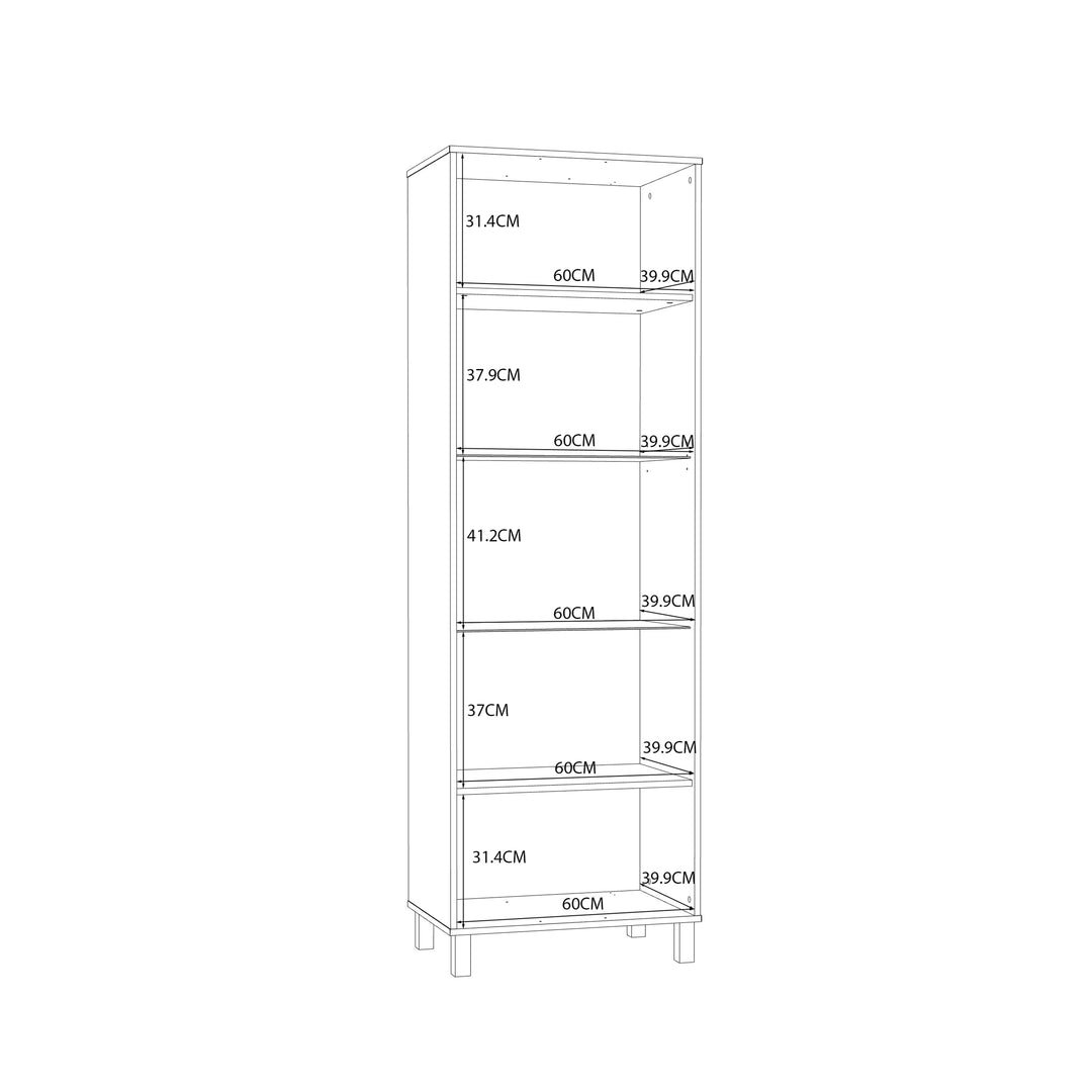 Grafton Glass Door Display Cabinet in Cream and Oak - TidySpaces