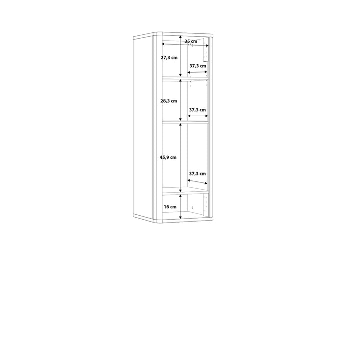 Klara Display Cabinet with 1 Glass Door in Grey and Oak - TidySpaces