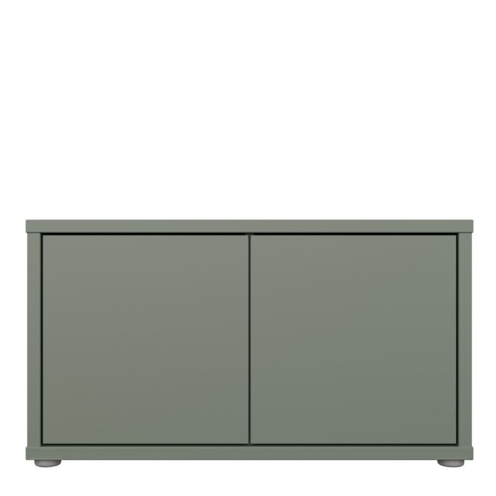 Alice Springs Bench with 2 Doors Push-to-Open in Sage Green
