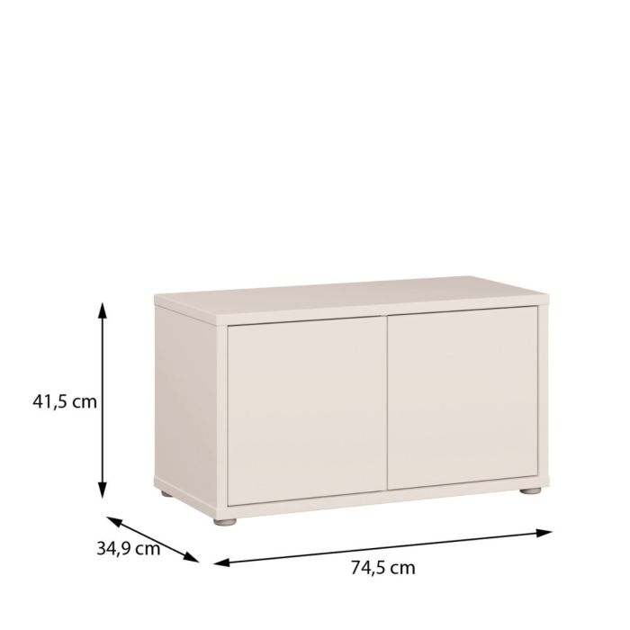 Alice Springs Bench with 2 Doors Push-to-Open in Sand