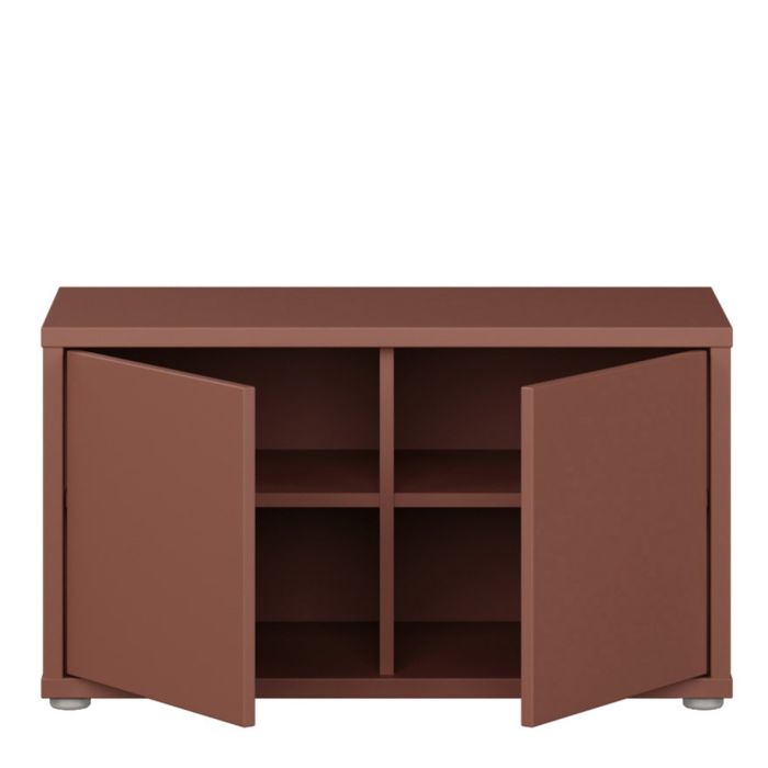 Alice Springs Bench with 2 Doors Push-to-Open in Terracotta