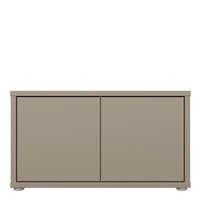 Alice Springs Bench with 2 Doors Push-to-Open in Taupe