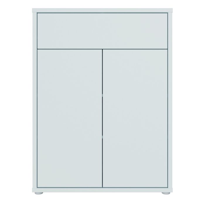 Alice Springs Shoe Cabinet with 2 Doors Push-to-Open &amp; 1 Drawer Push-to-Open in Light Grey
