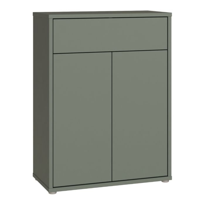 Alice Springs Shoe Cabinet with 2 Doors Push-to-Open &amp; 1 Drawer Push-to-Open in Sage Green