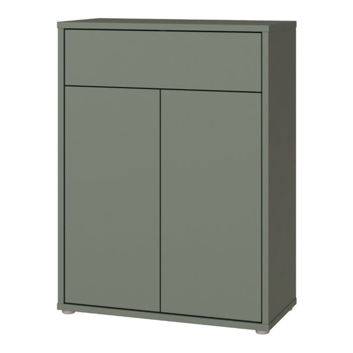Alice Springs Shoe Cabinet with 2 Doors Push-to-Open &amp; 1 Drawer Push-to-Open in Sage Green