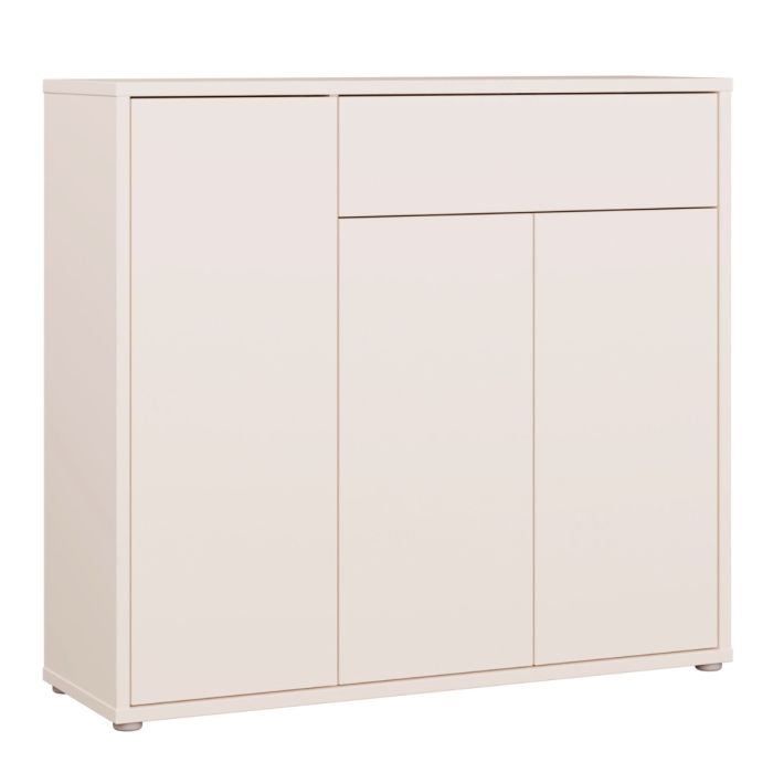 Alice Springs Shoe Cabinet with 3 Doors Push-to-Open &amp; 1 Drawer Push-to-Open in Sand