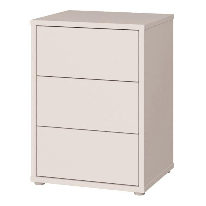 Alice Springs Bedside Cabinet with 3 Drawers Push-to-Open in Sand