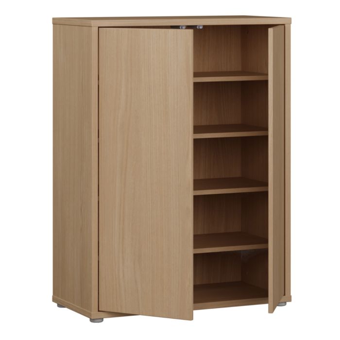 Alice Springs Shoe Cabinet with 2 Doors Push-to-Open in Elegancia Oak