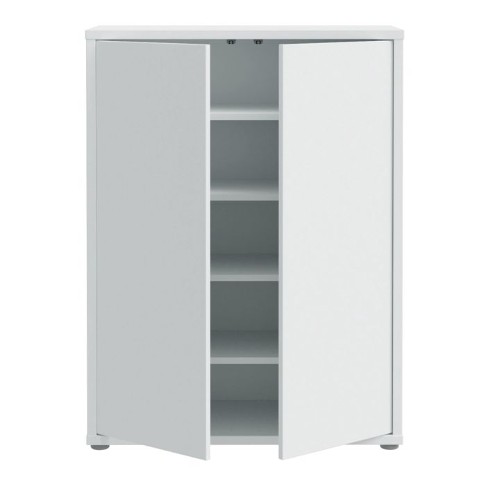 Alice Springs Shoe Cabinet with 2 Doors Push-to-Open in Light Grey