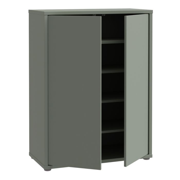Alice Springs Shoe Cabinet with 2 Doors Push-to-Open in Sage Green