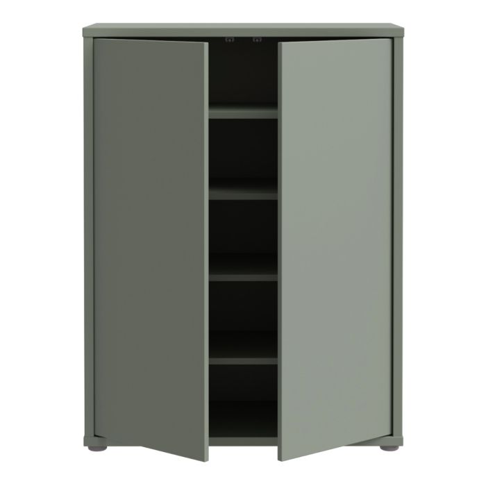Alice Springs Shoe Cabinet with 2 Doors Push-to-Open in Sage Green