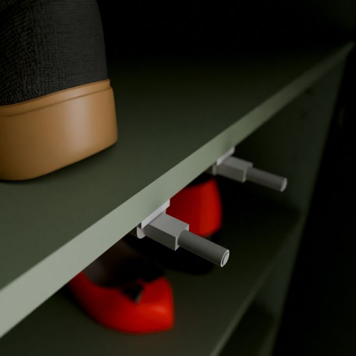 Alice Springs Shoe Cabinet with 2 Doors Push-to-Open in Sage Green