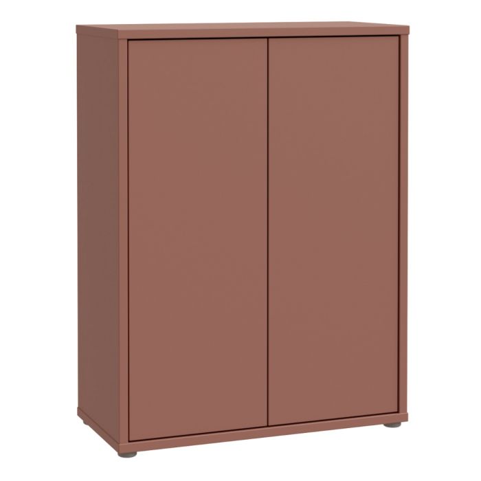 Alice Springs Shoe Cabinet with 2 Doors Push-to-Open in Terracotta