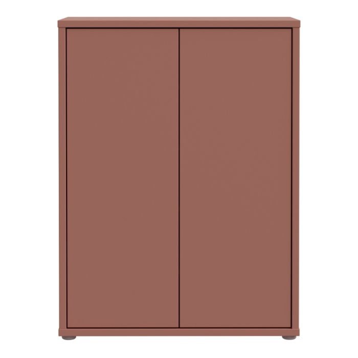 Alice Springs Shoe Cabinet with 2 Doors Push-to-Open in Terracotta