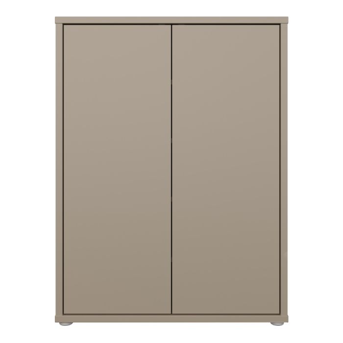 Alice Springs Shoe Cabinet with 2 Doors Push-to-Open in Taupe