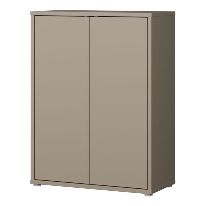 Alice Springs Shoe Cabinet with 2 Doors Push-to-Open in Taupe