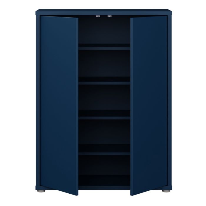 Alice Springs Shoe Cabinet with 2 Doors Push-to-Open in Night Blue