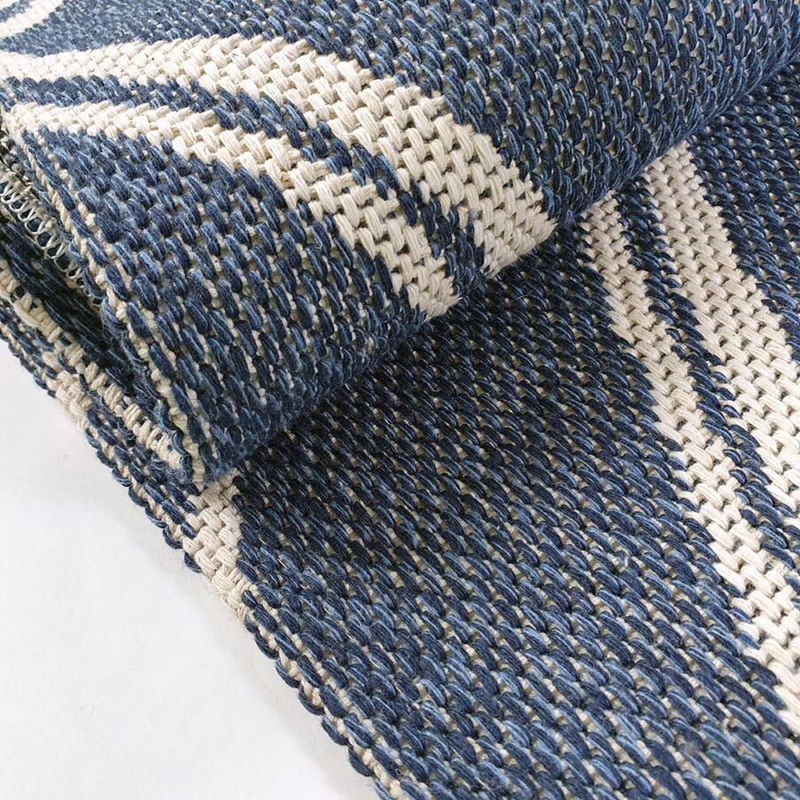 Cotton Rug Navy Blue Diamond - TidySpaces