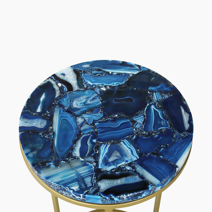 Greta Blue Agate End Table