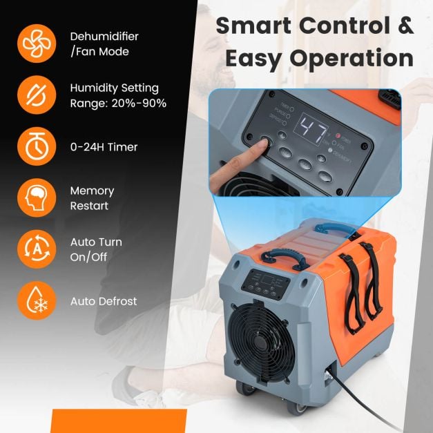 85 L/Day Commercial Dehumidifier with Auto Defrost for Efficient Moisture Control