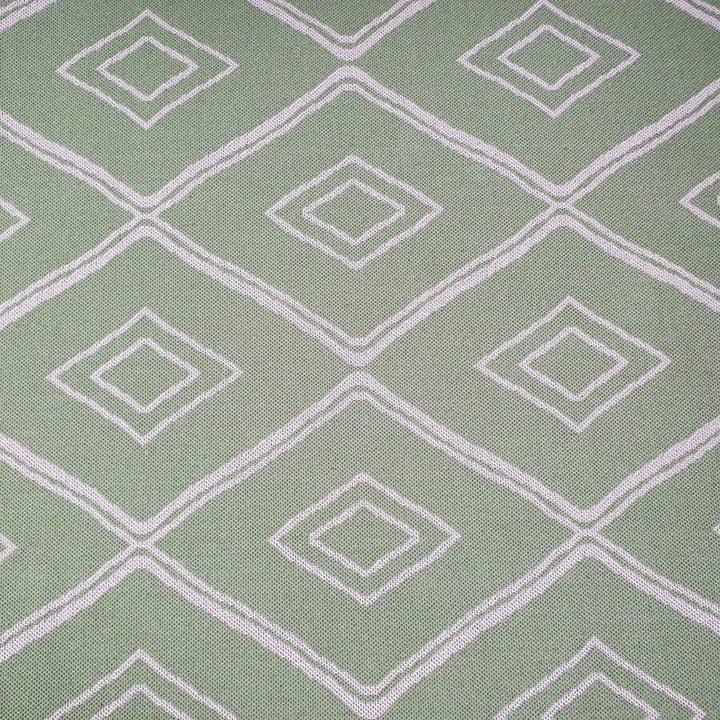 Cotton Rug Green Diamond - TidySpaces