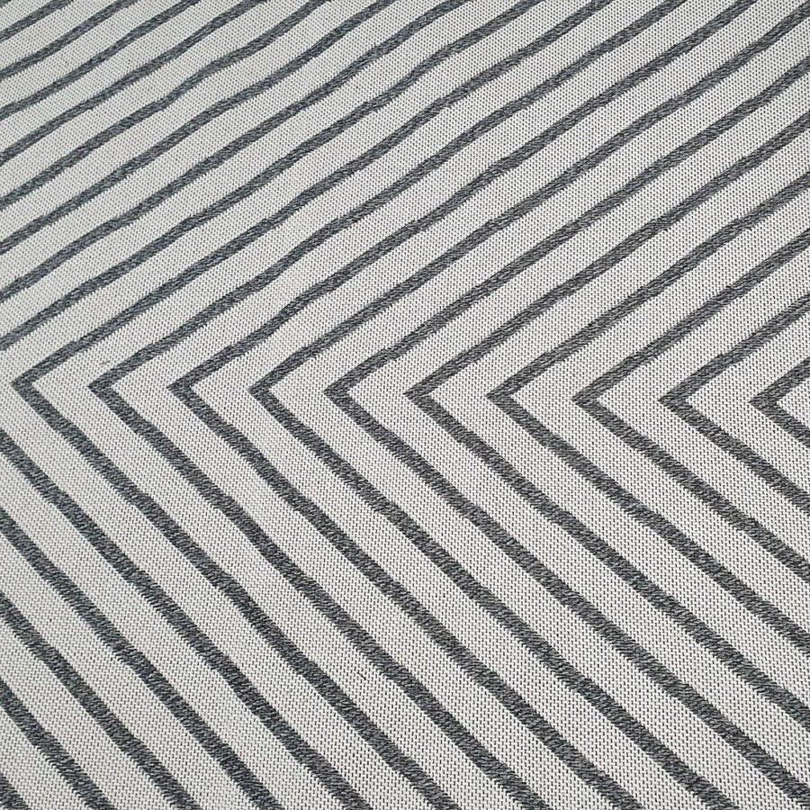 Cotton Rug Cream Grey Geometric