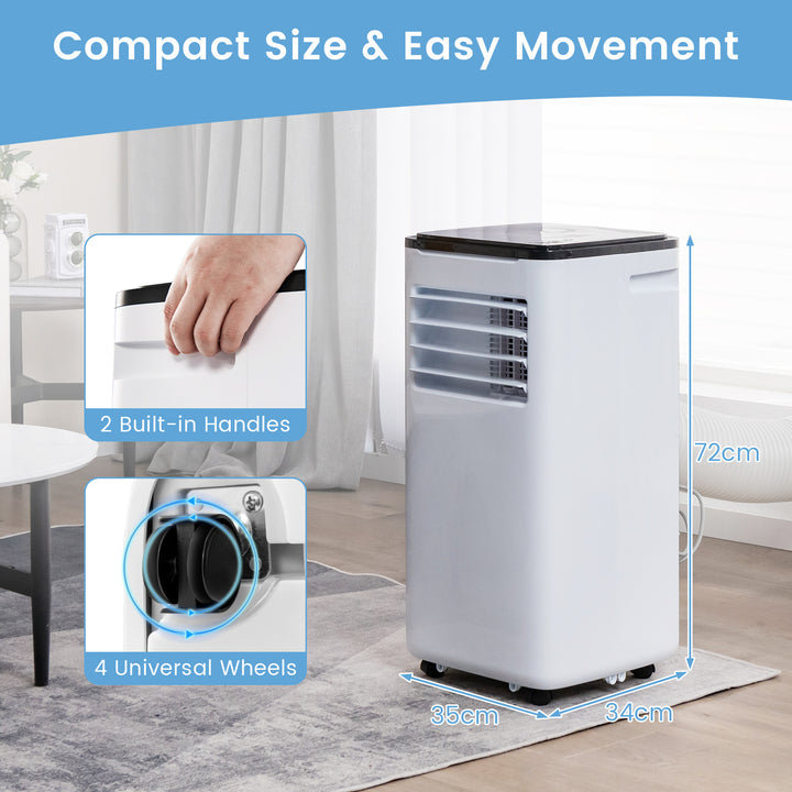 9000 BTU 4-in-1 Portable Air Conditioner with App Control and Sleep Mode-White