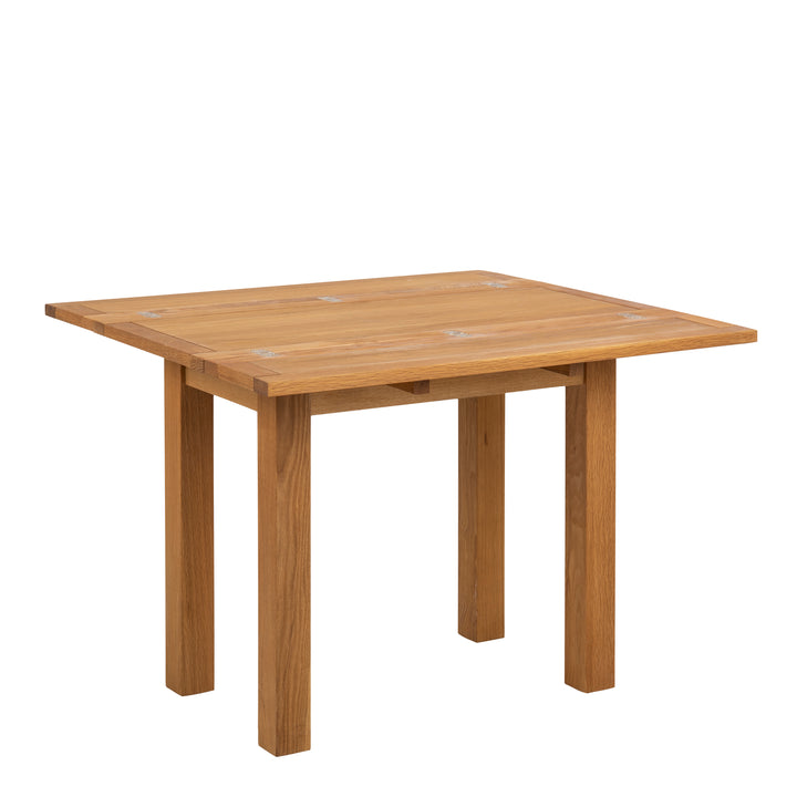 Kenley Extending Dining Table in Oak 45-90cm Included 4 Riano Dining Chairs in Black