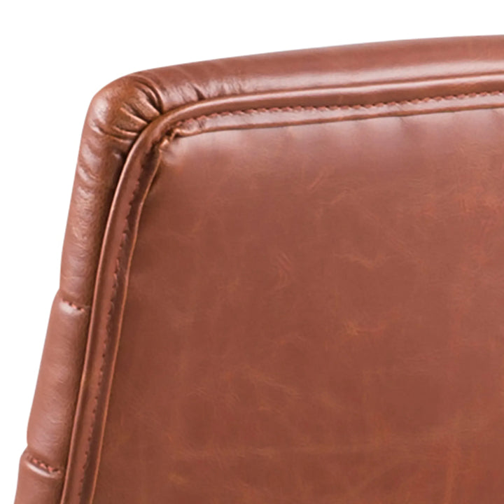 Winslow Swivel Desk Chair With Adjustable Height Function in Vintage Brandy - TidySpaces