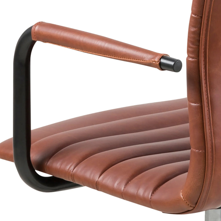 Winslow Swivel Desk Chair With Adjustable Height Function in Vintage Brandy - TidySpaces